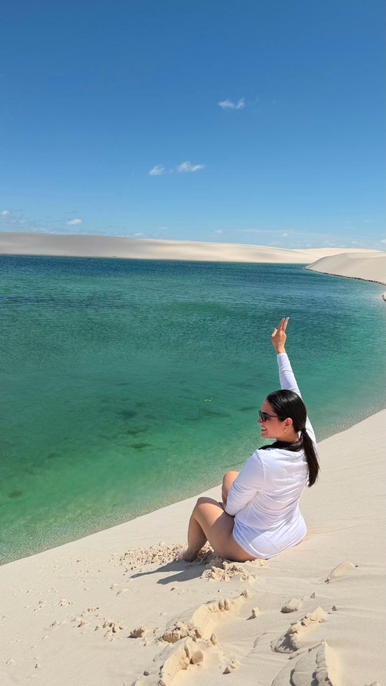 Lagoa e dunas no passeio de Atins